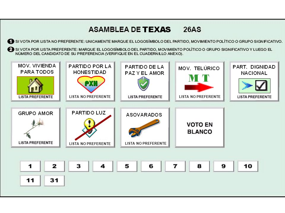 LISTA NO PREFERENTE LISTA NO PREFERENTE LISTA NO PREFERENTE LISTA NO PREFERENTE