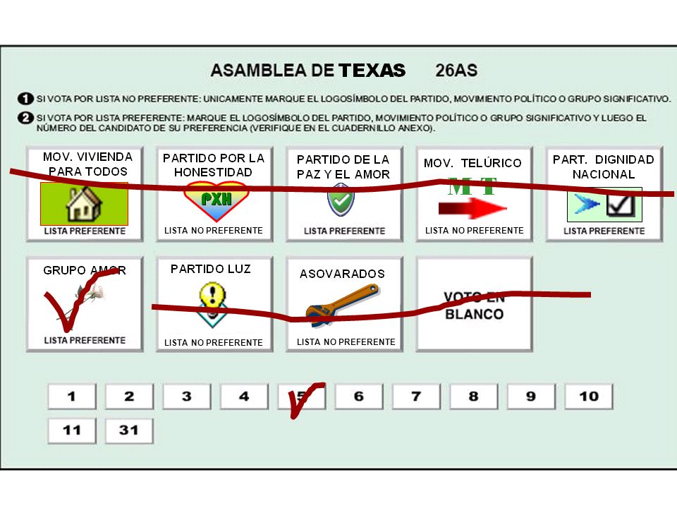 LISTA NO PREFERENTE LISTA NO PREFERENTE LISTA NO PREFERENTE LISTA NO PREFERENTE