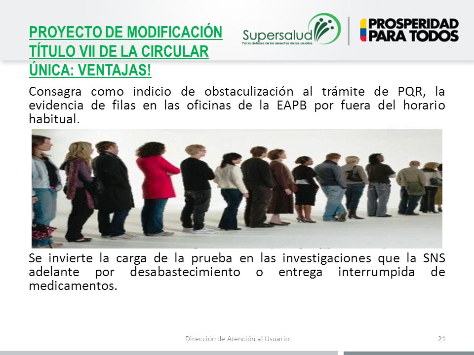 PROYECTO DE MODIFICACIÓN TÍTULO VII DE LA CIRCULAR ÚNICA: VENTAJAS!