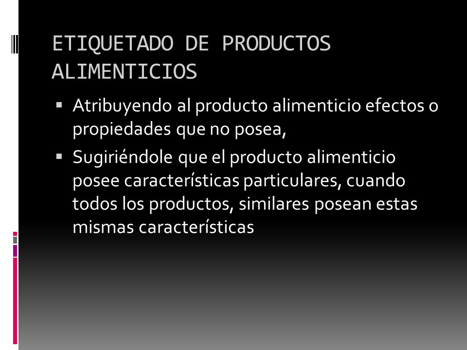 ETIQUETADO DE PRODUCTOS ALIMENTICIOS