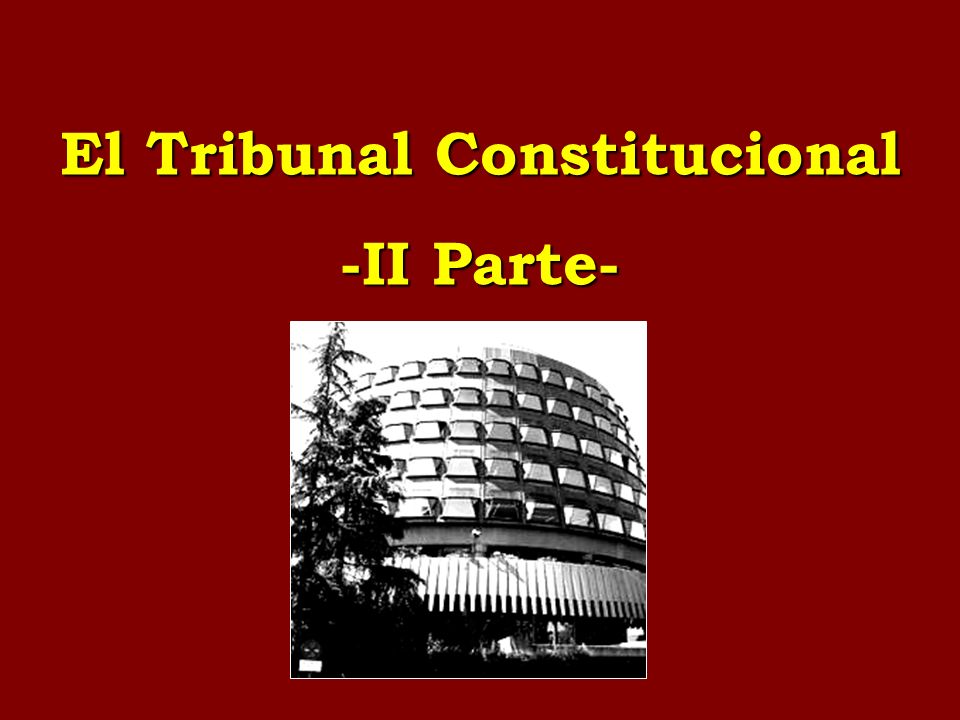El Tribunal Constitucional