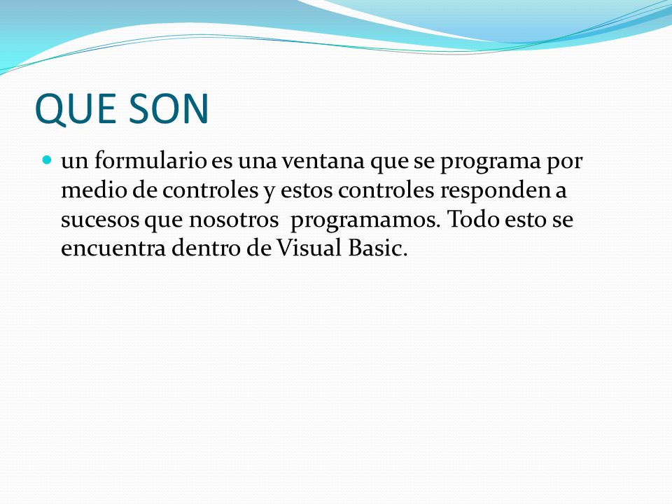 QUE SON