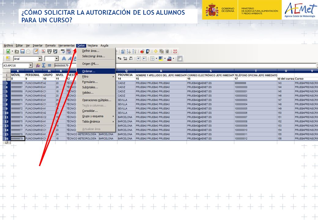 ¿CÓMO SOLICITAR LA AUTORIZACIÓN DE LOS ALUMNOS PARA UN CURSO