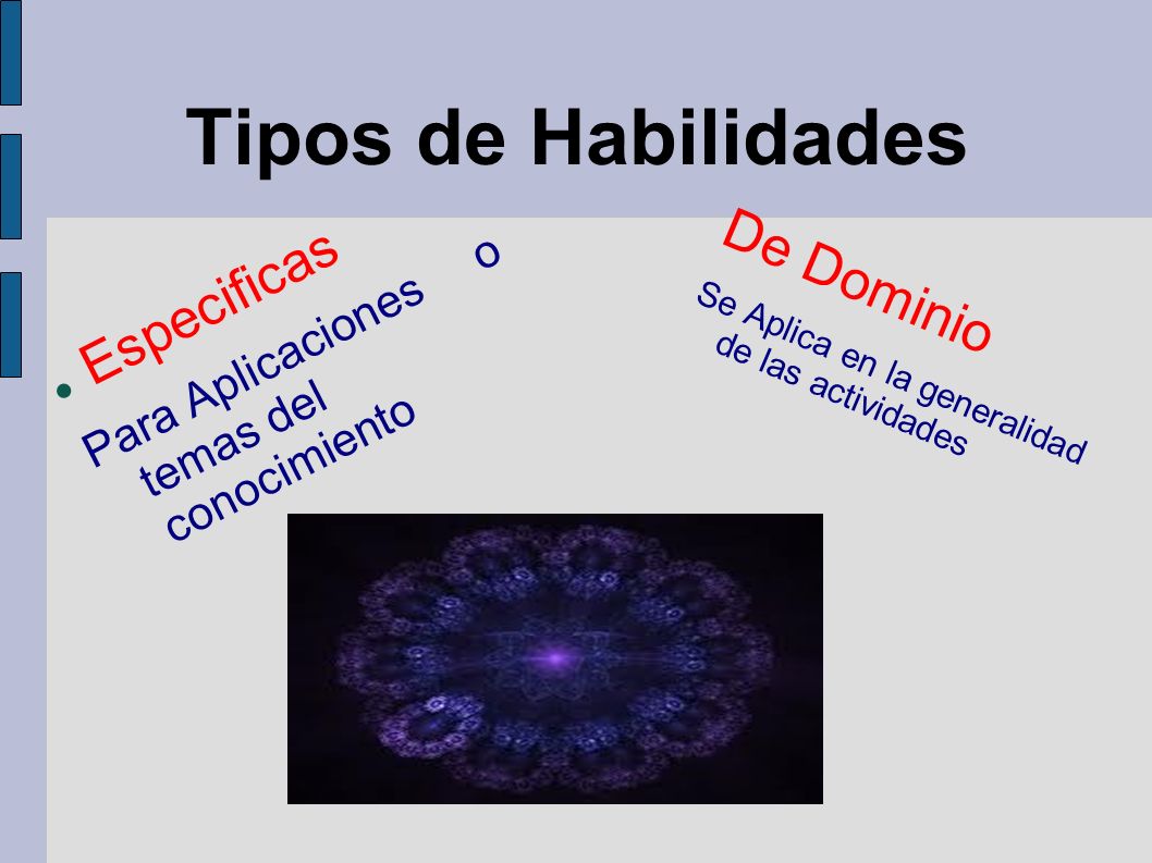 Tipos de Habilidades Especificas De Dominio
