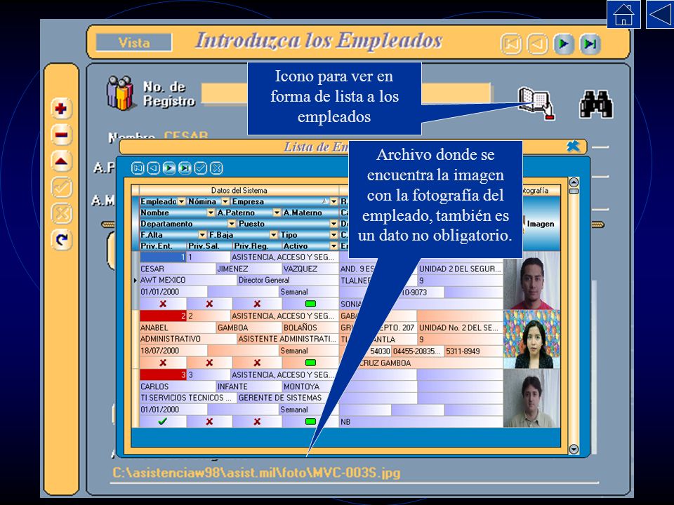 Icono para ver en forma de lista a los empleados