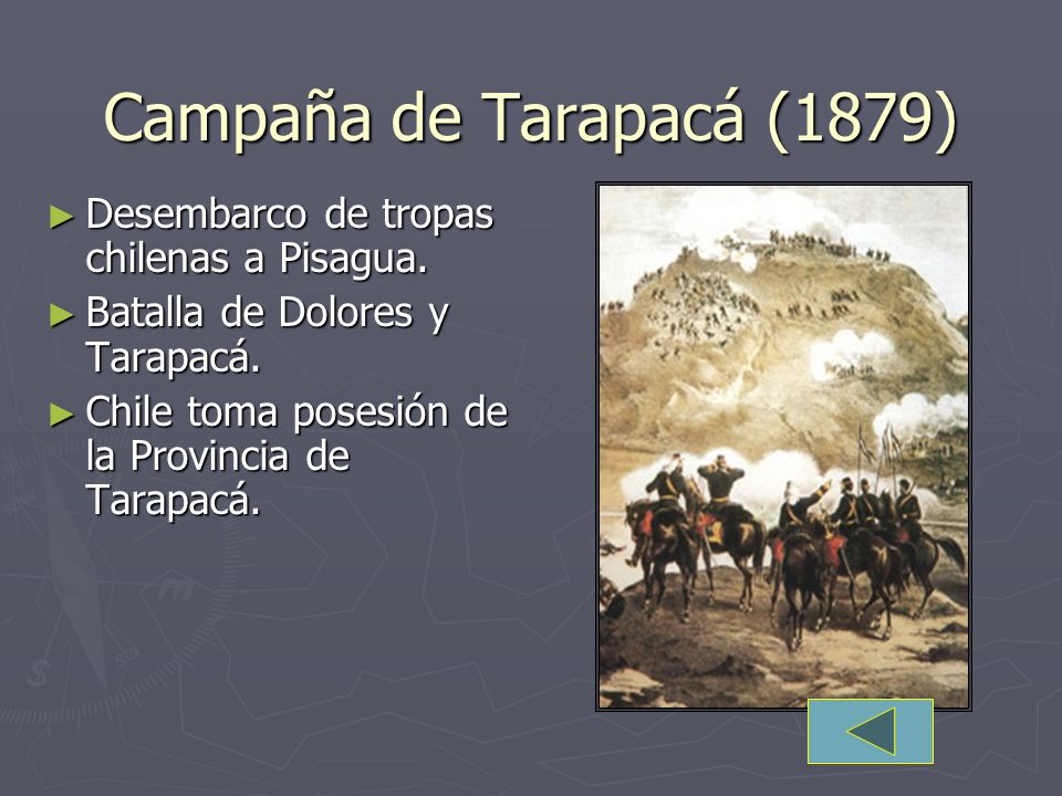 Campaña de Tarapacá (1879) Desembarco de tropas chilenas a Pisagua.