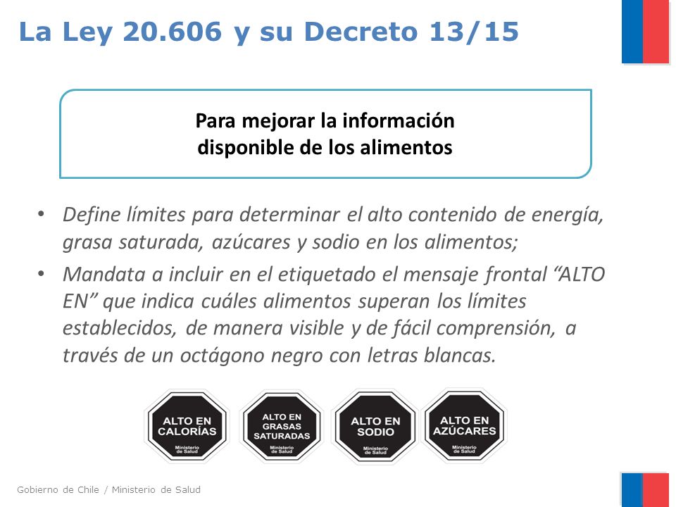 Para mejorar la información disponible de los alimentos