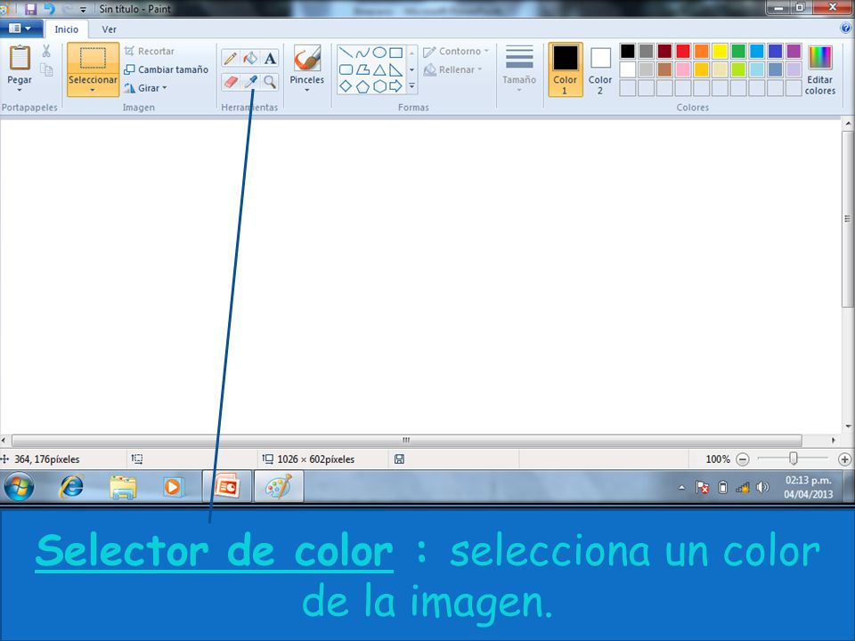 Selector de color : selecciona un color de la imagen.