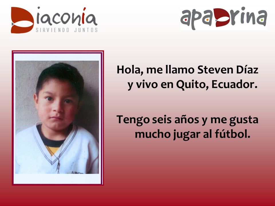 Hola, me llamo Steven Díaz y vivo en Quito, Ecuador.