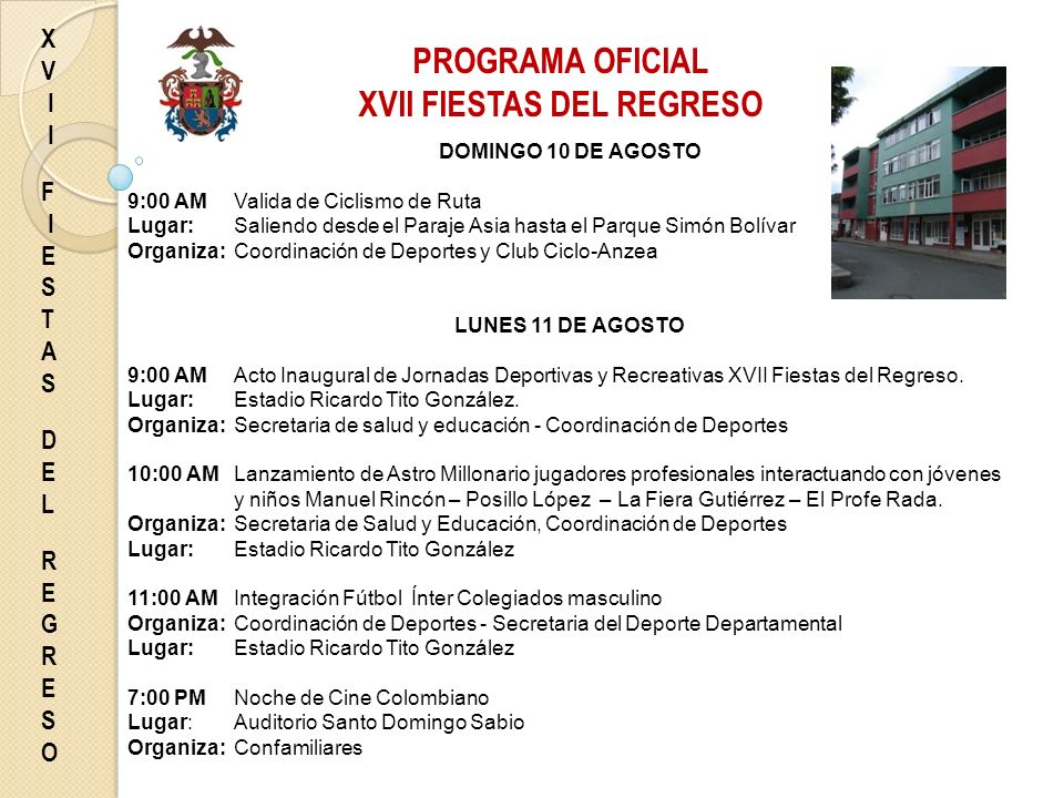 XVII FIESTAS DEL REGRESO
