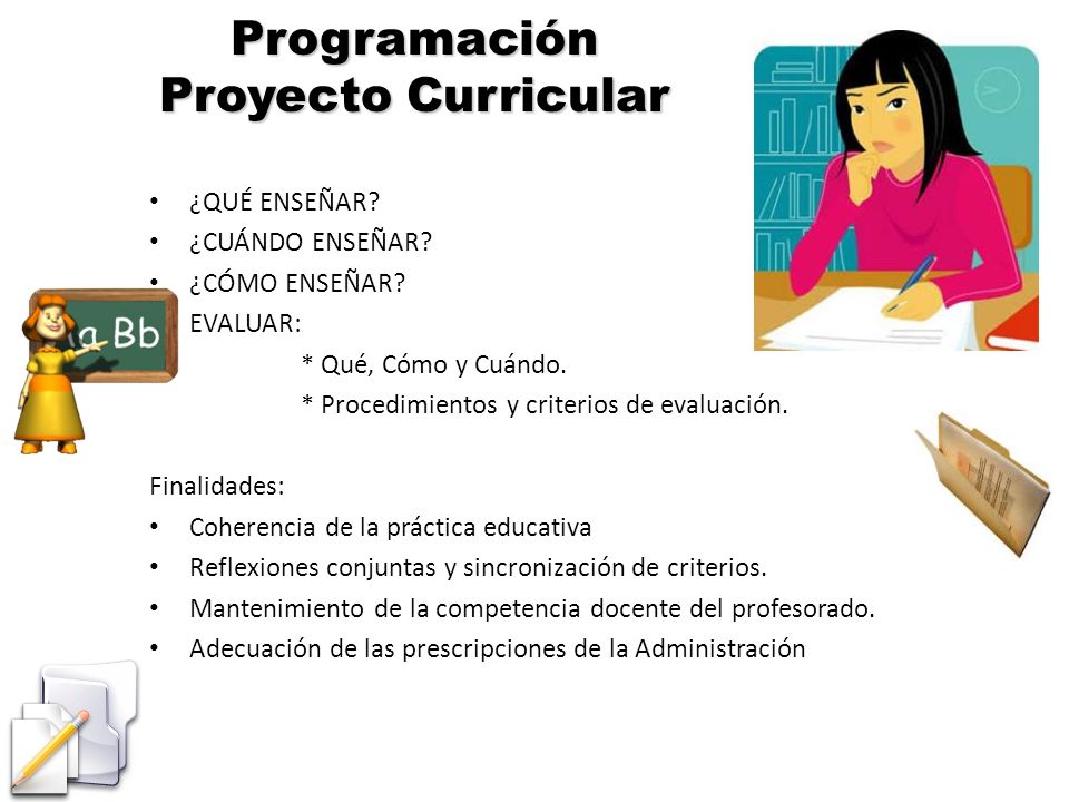 Programación Proyecto Curricular