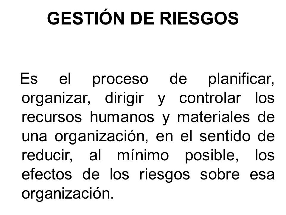 GESTIÓN DE RIESGOS