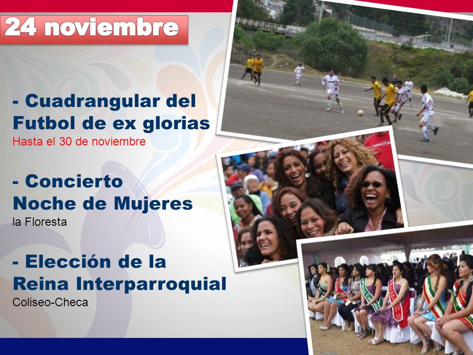 24 noviembre - Cuadrangular del Futbol de ex glorias - Concierto