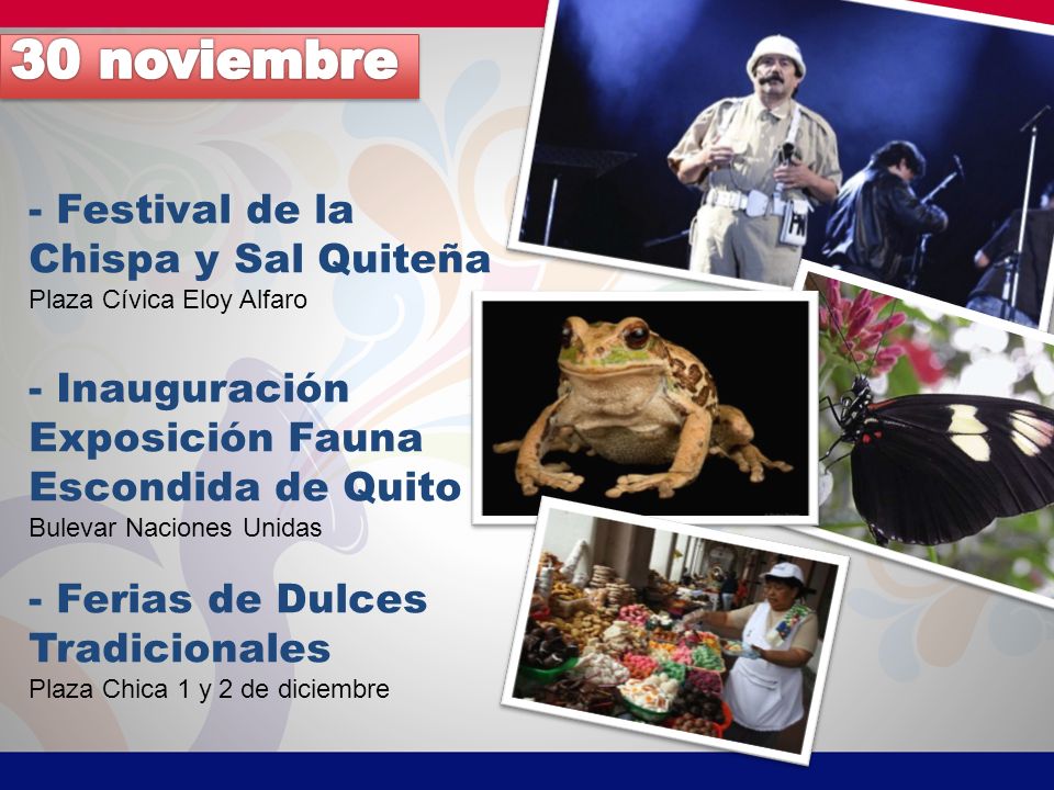 30 noviembre - Festival de la Chispa y Sal Quiteña