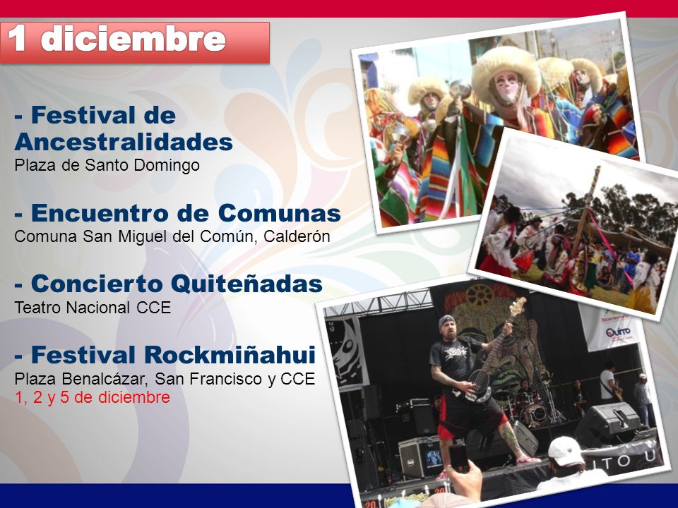 1 diciembre - Festival de Ancestralidades - Encuentro de Comunas