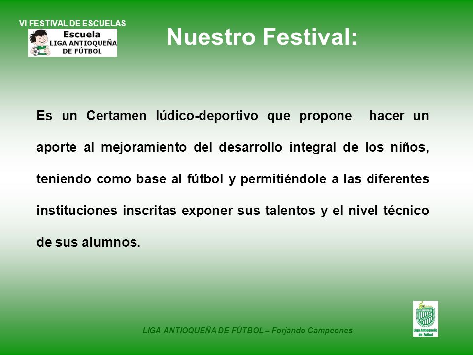 VI FESTIVAL DE ESCUELAS