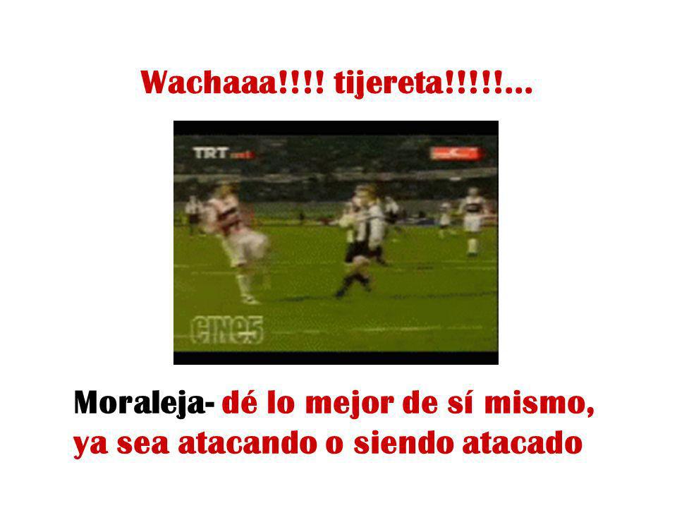 Wachaaa!!!! tijereta!!!!!... Moraleja- dé lo mejor de sí mismo, ya sea atacando o siendo atacado