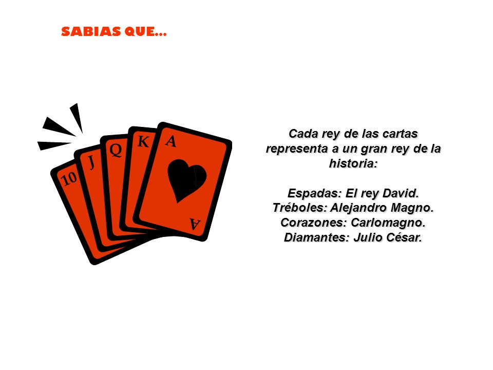 Cada rey de las cartas representa a un gran rey de la historia: