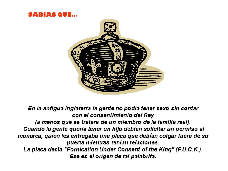 En la antigua Inglaterra la gente no podía tener sexo sin contar