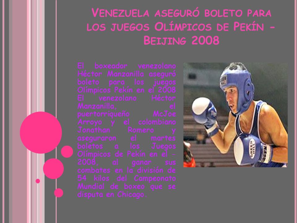 Venezuela aseguró boleto para los juegos Olímpicos de Pekín - Beijing 2008
