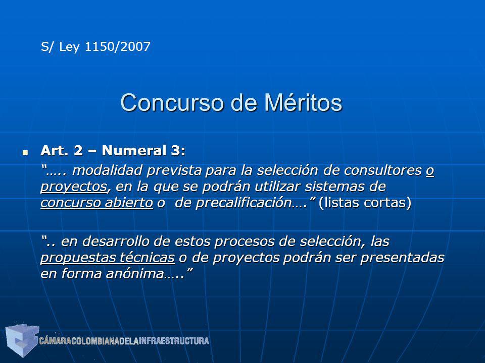 Concurso de Méritos Art. 2 – Numeral 3: