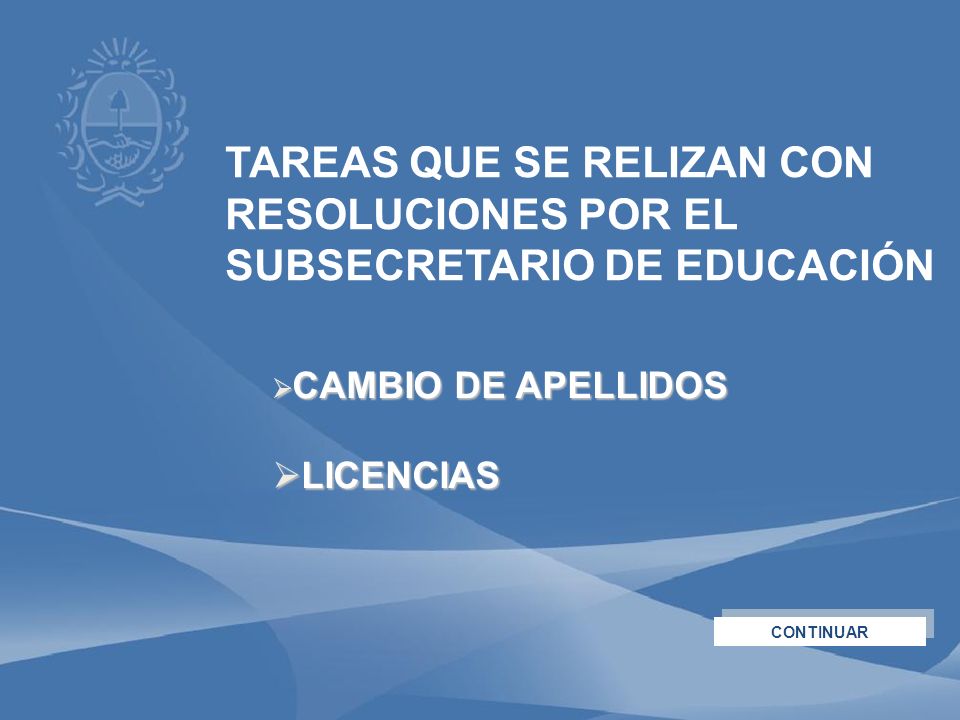 TAREAS QUE SE RELIZAN CON RESOLUCIONES POR EL SUBSECRETARIO DE EDUCACIÓN