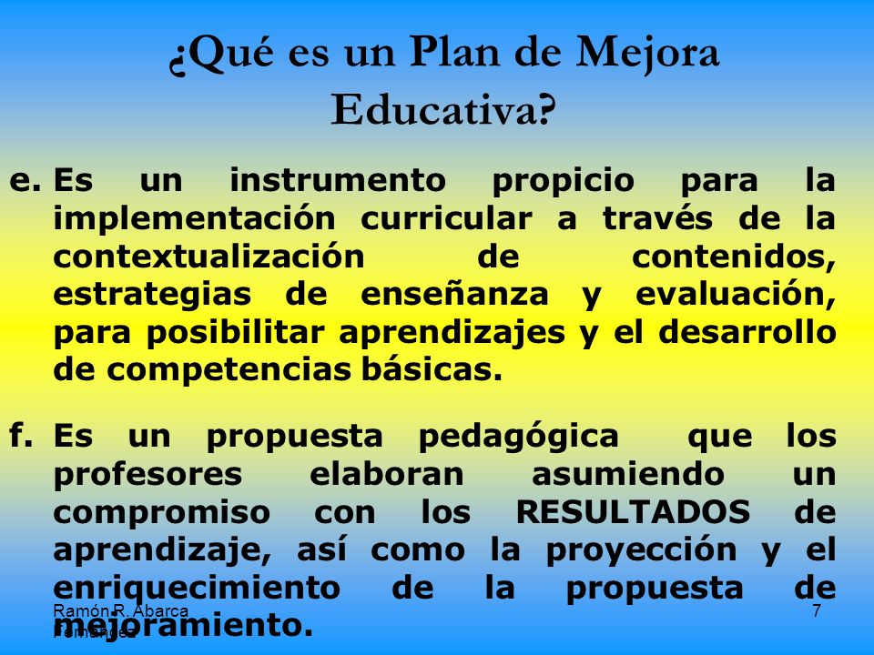 ¿Qué es un Plan de Mejora Educativa