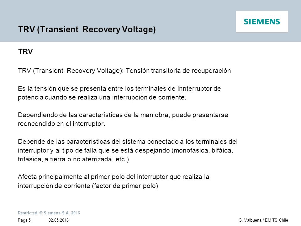 TRV (Transient Recovery Voltage)