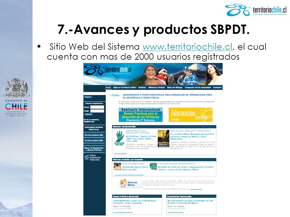 7.-Avances y productos SBPDT.