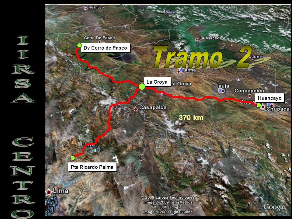 Tramo 2 IIRSA CENTRO 370 km Dv Cerro de Pasco La Oroya Huancayo