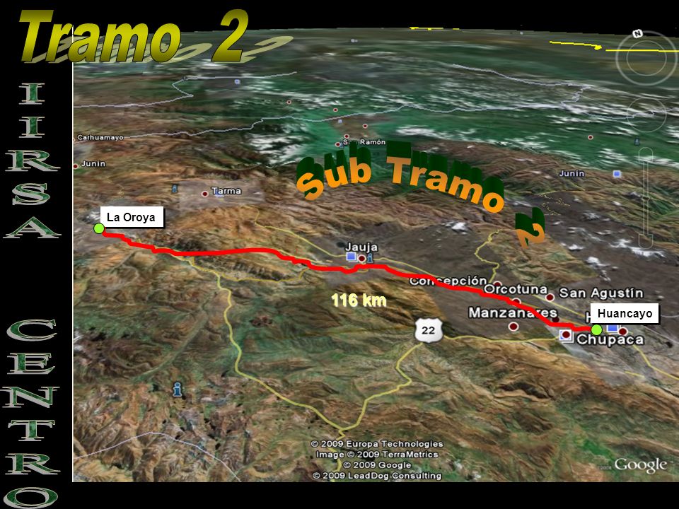 Tramo 2 Sub Tramo 2 La Oroya IIRSA CENTRO 116 km Huancayo