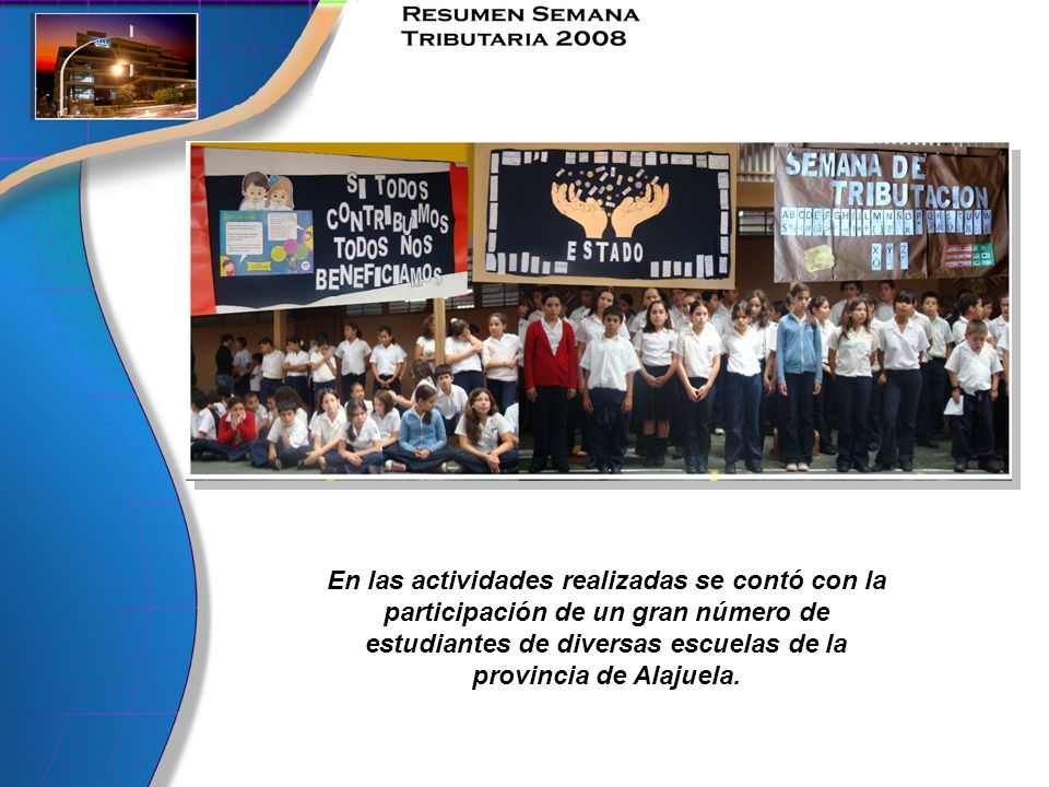 En las actividades realizadas se contó con la participación de un gran número de estudiantes de diversas escuelas de la provincia de Alajuela.