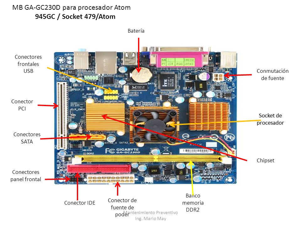 MB GA-GC230D para procesador Atom 945GC / Socket 479/Atom