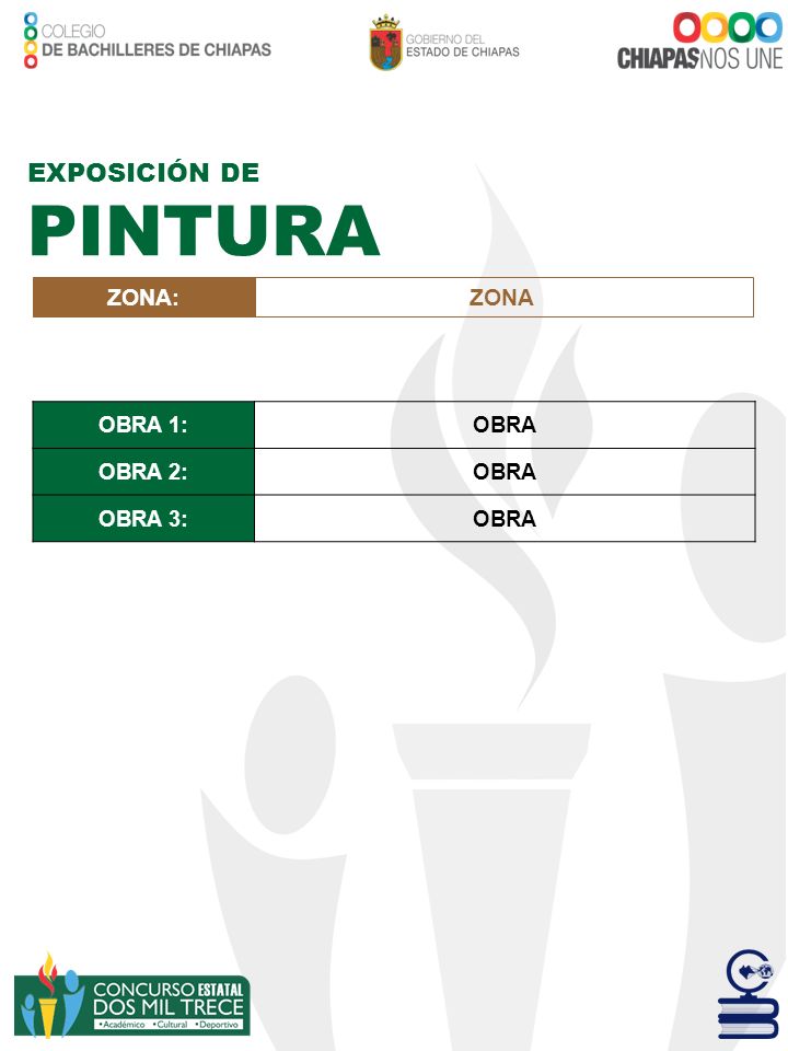 EXPOSICIÓN DE PINTURA ZONA: ZONA OBRA 1: OBRA OBRA 2: OBRA 3: