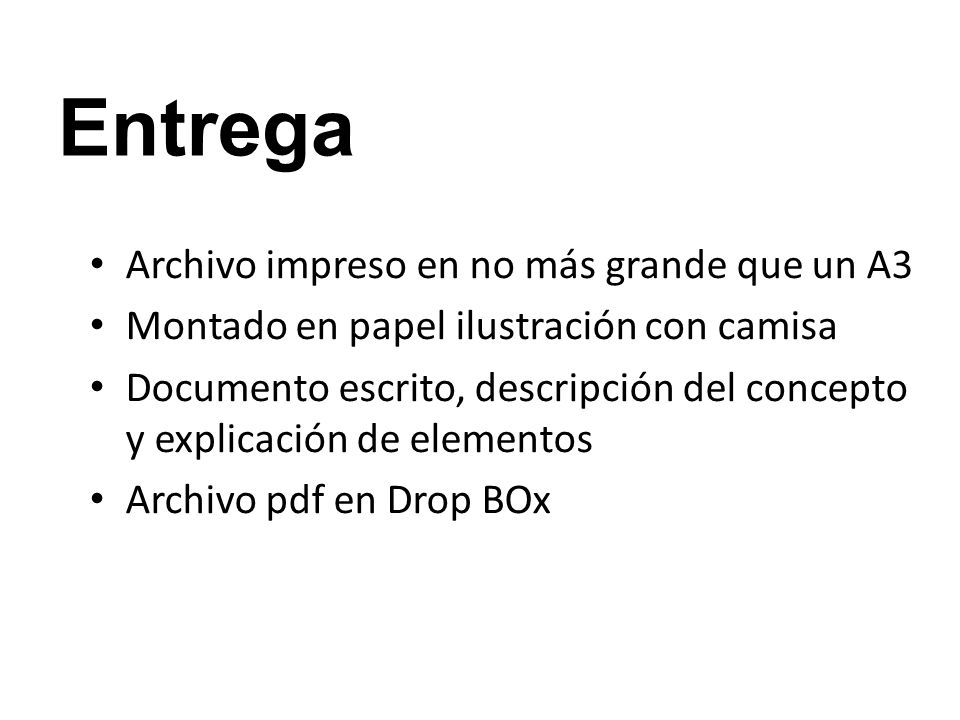 Entrega Archivo impreso en no más grande que un A3