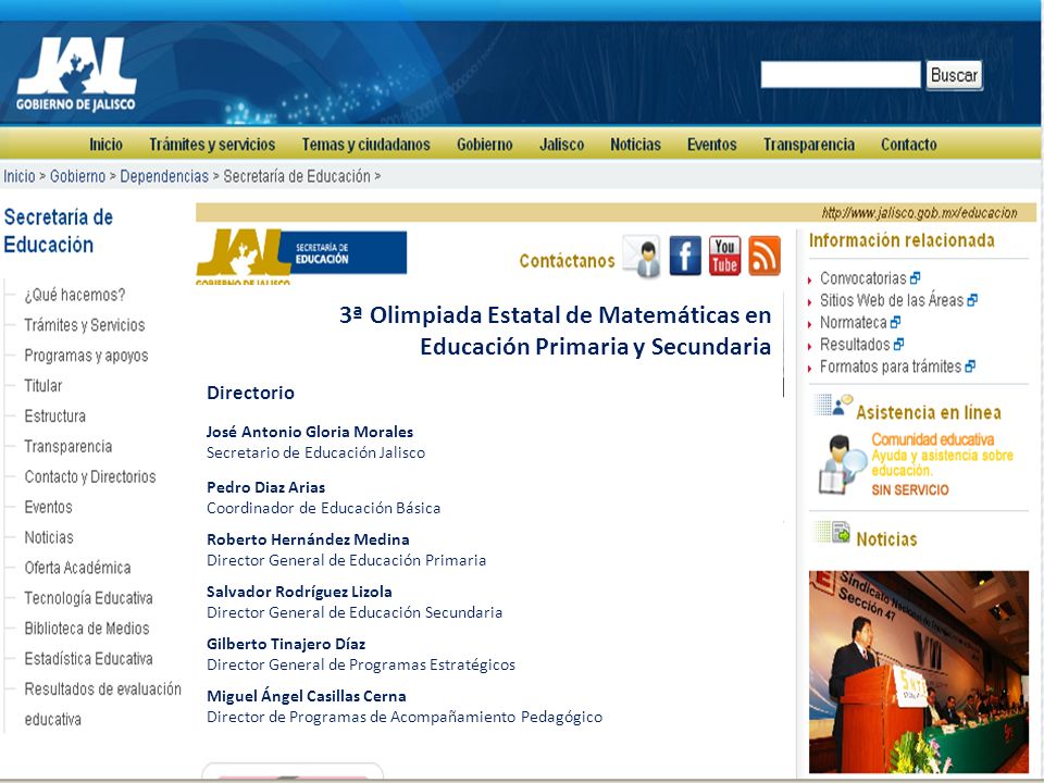 3ª Olimpiada Estatal de Matemáticas en Educación Primaria y Secundaria