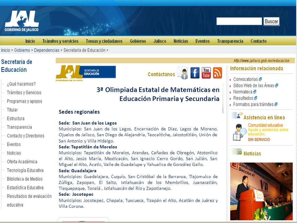 3ª Olimpiada Estatal de Matemáticas en Educación Primaria y Secundaria