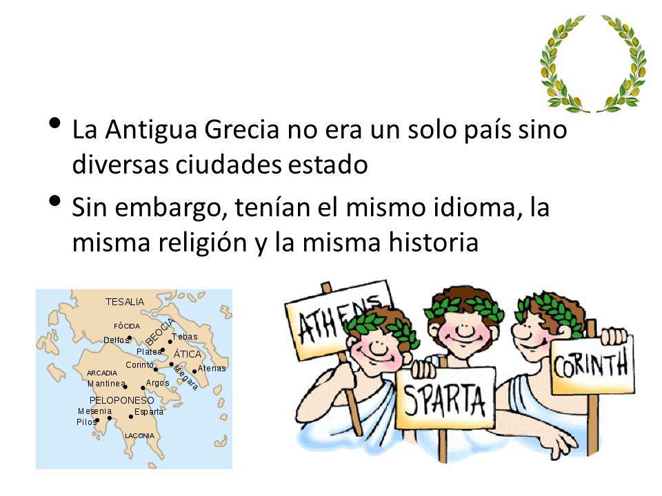 La Antigua Grecia no era un solo país sino diversas ciudades estado
