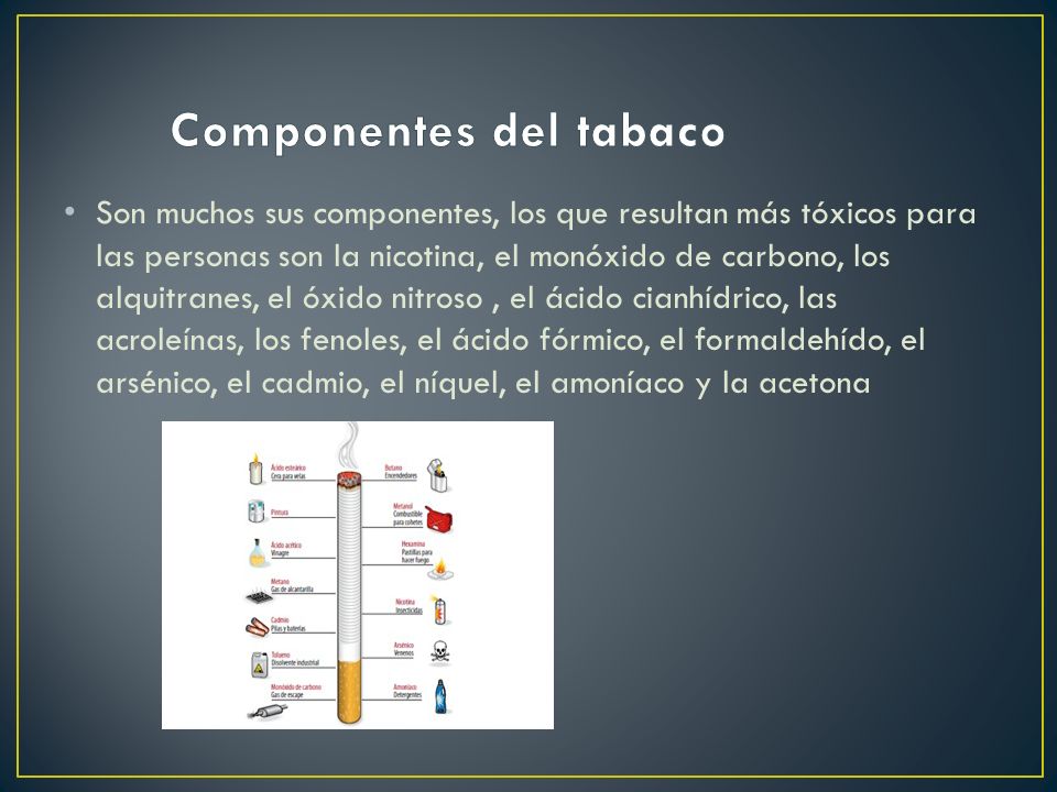 Componentes del tabaco