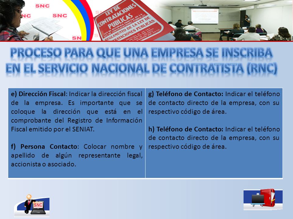 PROCESO PARA QUE UNA EMPRESA SE INsCRIbA EN EL Servicio nacional de contratista (RNC)