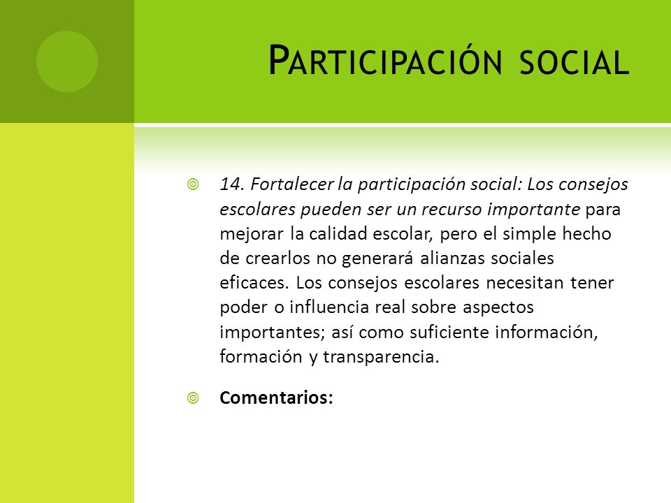Participación social