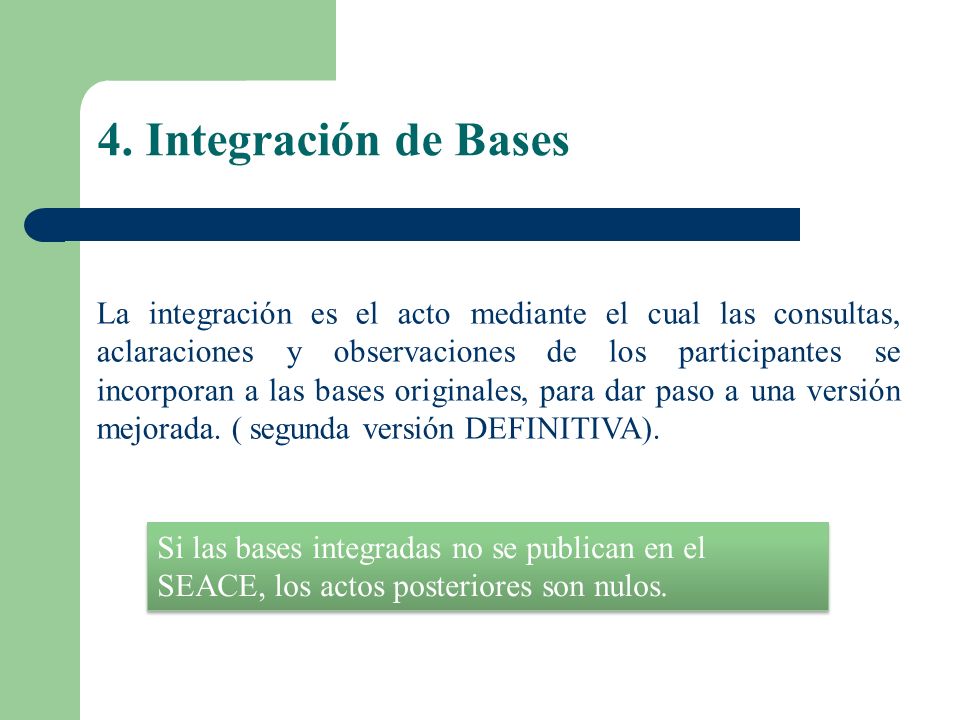 4. Integración de Bases