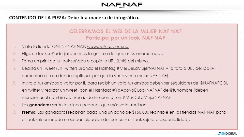 CELEBRAMOS EL MES DE LA MUJER NAF NAF Participa por un look NAF NAF
