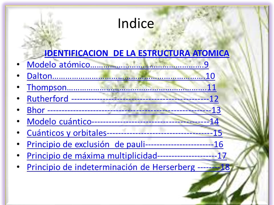IDENTIFICACION DE LA ESTRUCTURA ATOMICA