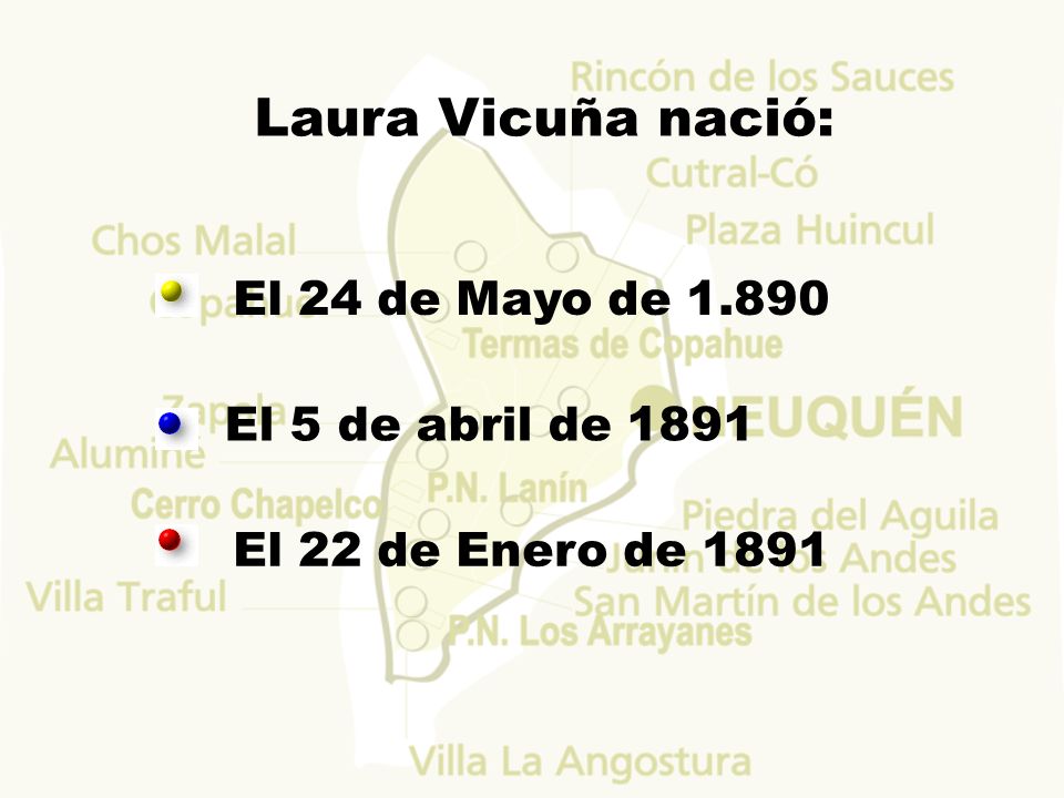 Laura Vicuña nació: El 24 de Mayo de El 5 de abril de 1891