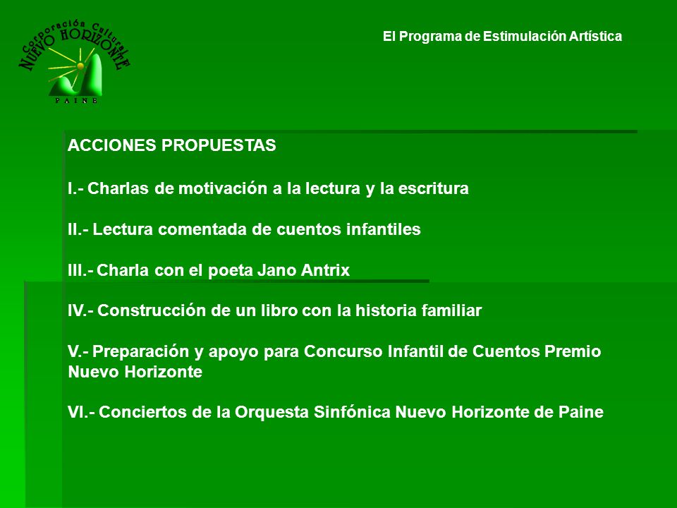 I.- Charlas de motivación a la lectura y la escritura