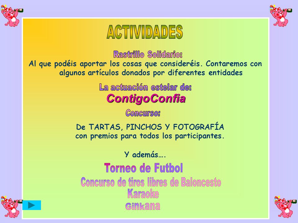 ContigoConfia ACTIVIDADES