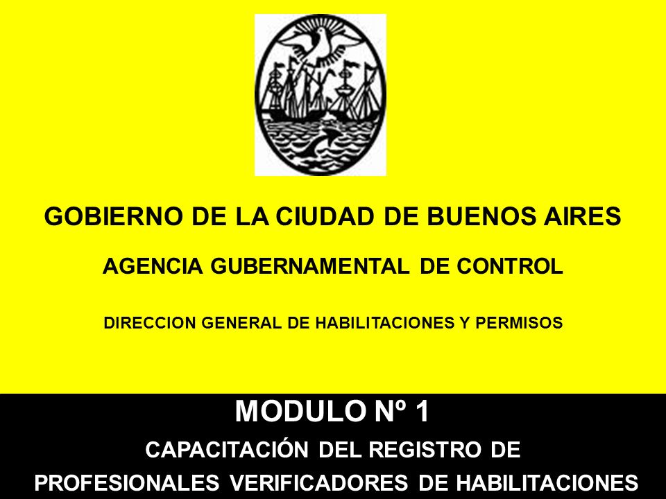 MODULO Nº 1 GOBIERNO DE LA CIUDAD DE BUENOS AIRES