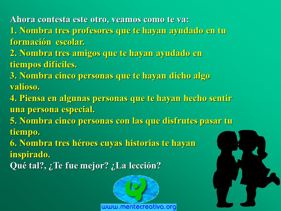 Ahora contesta este otro, veamos como te va: 1