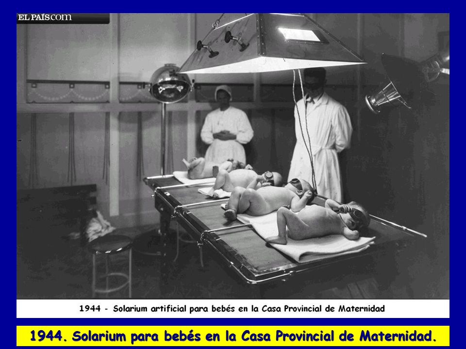 1944. Solarium para bebés en la Casa Provincial de Maternidad.
